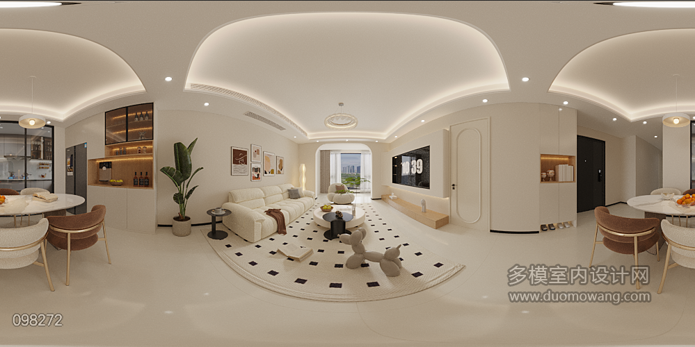 现代客餐厅全景