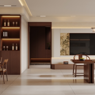 新中式客餐厅特写A