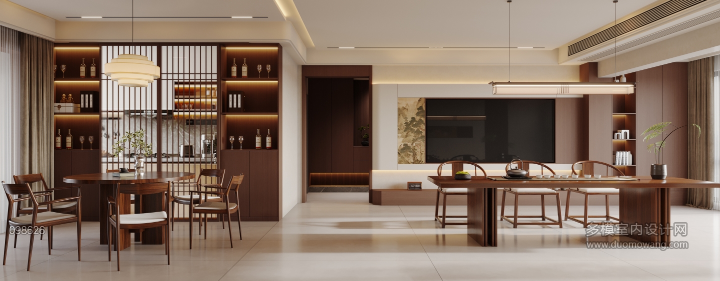 新中式客餐厅特写A