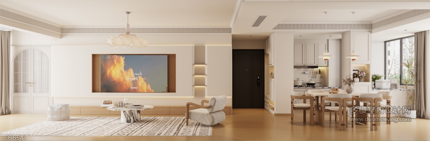 3法式奶油风电视面