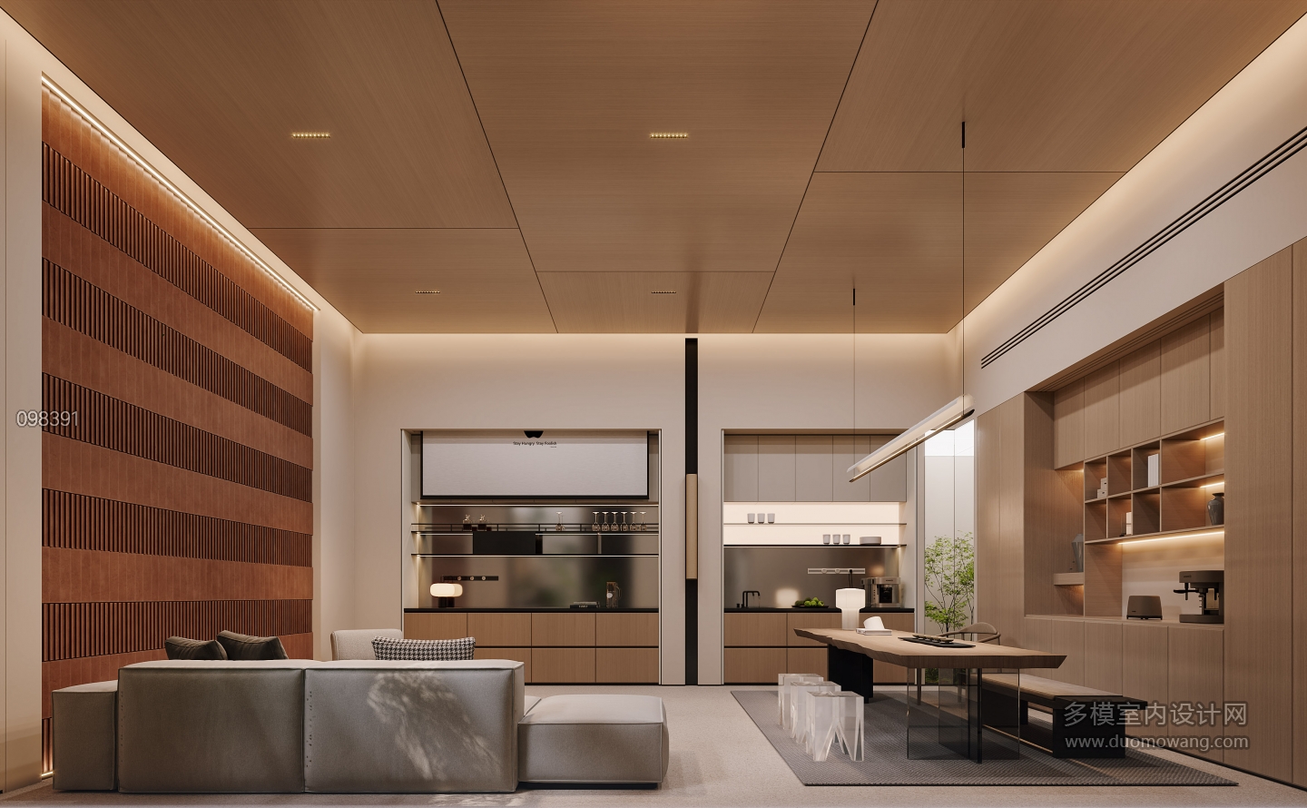 现代负一大厅特写