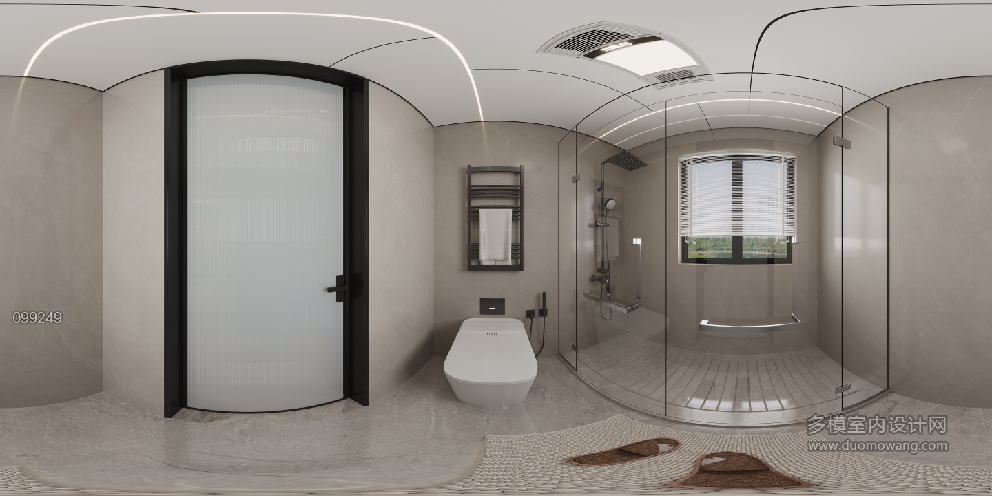 现代三楼卫生间全景