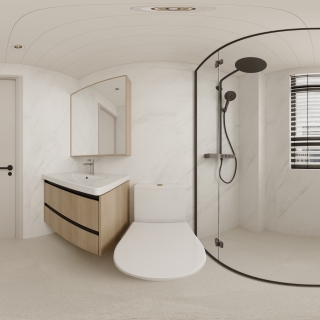 现代卫生间全景