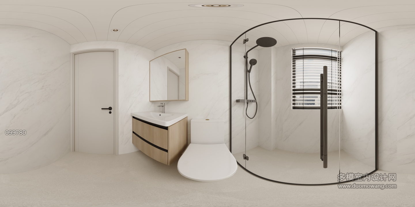 现代卫生间全景