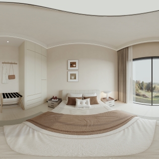 现代二楼 卧室4 全景