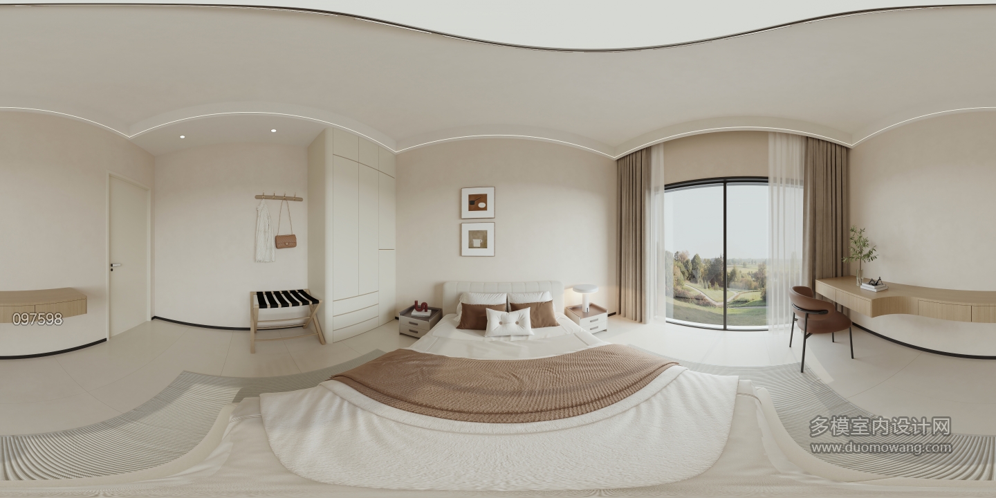 现代二楼 卧室4 全景