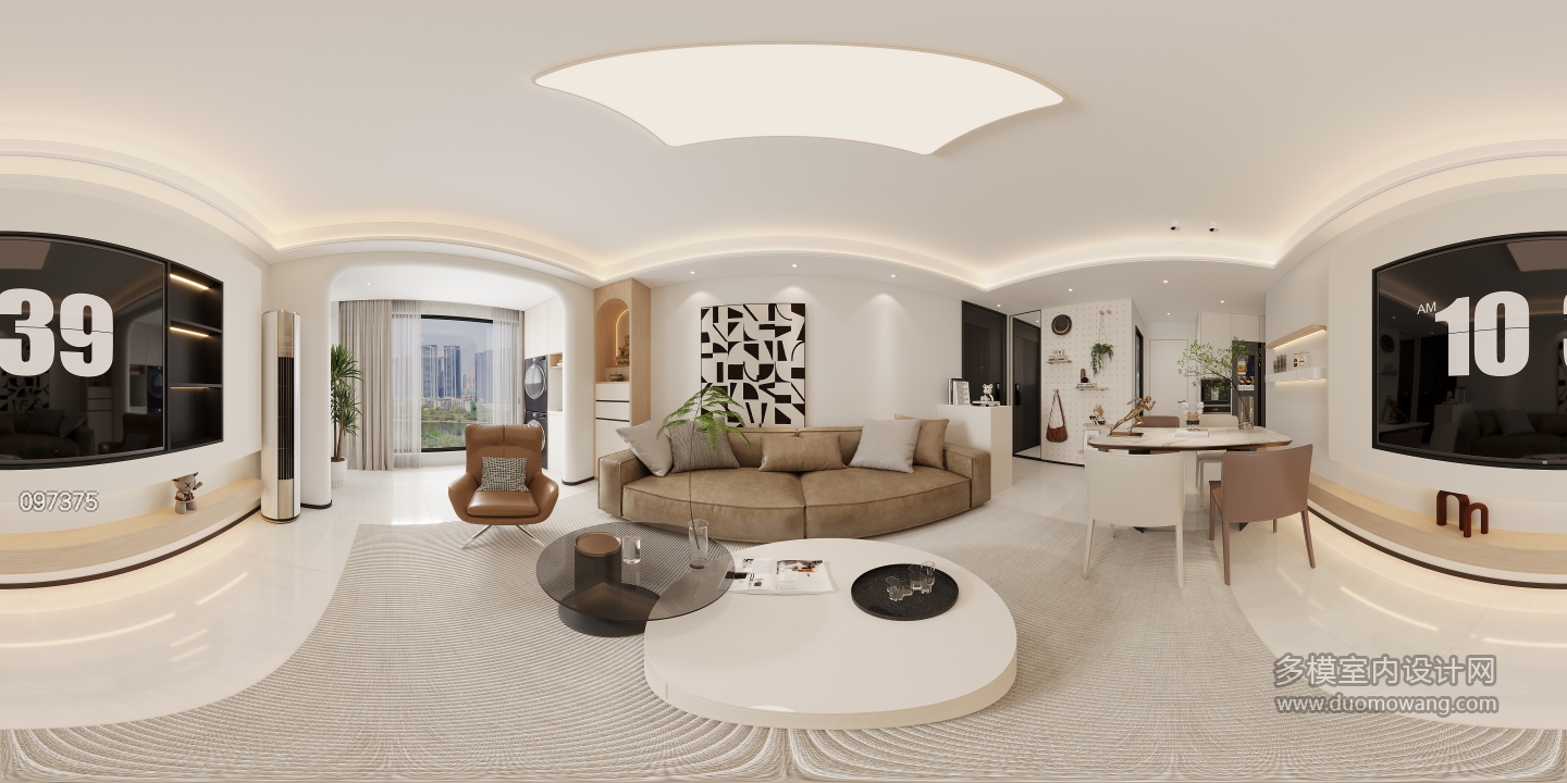 现代客厅全景