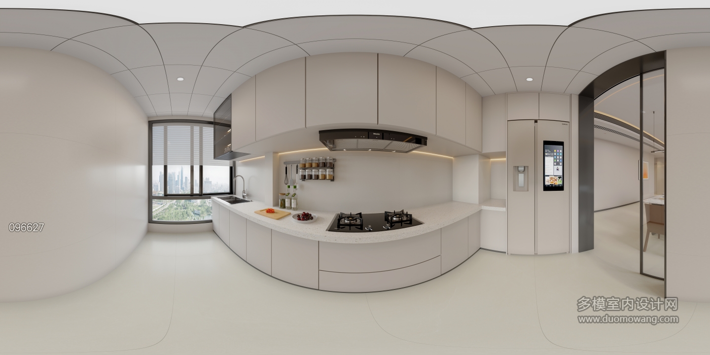 现代 厨房全景