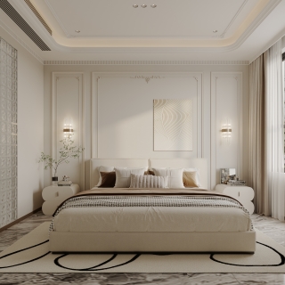 法式卧室特写