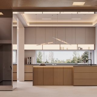 现代一层过道特写