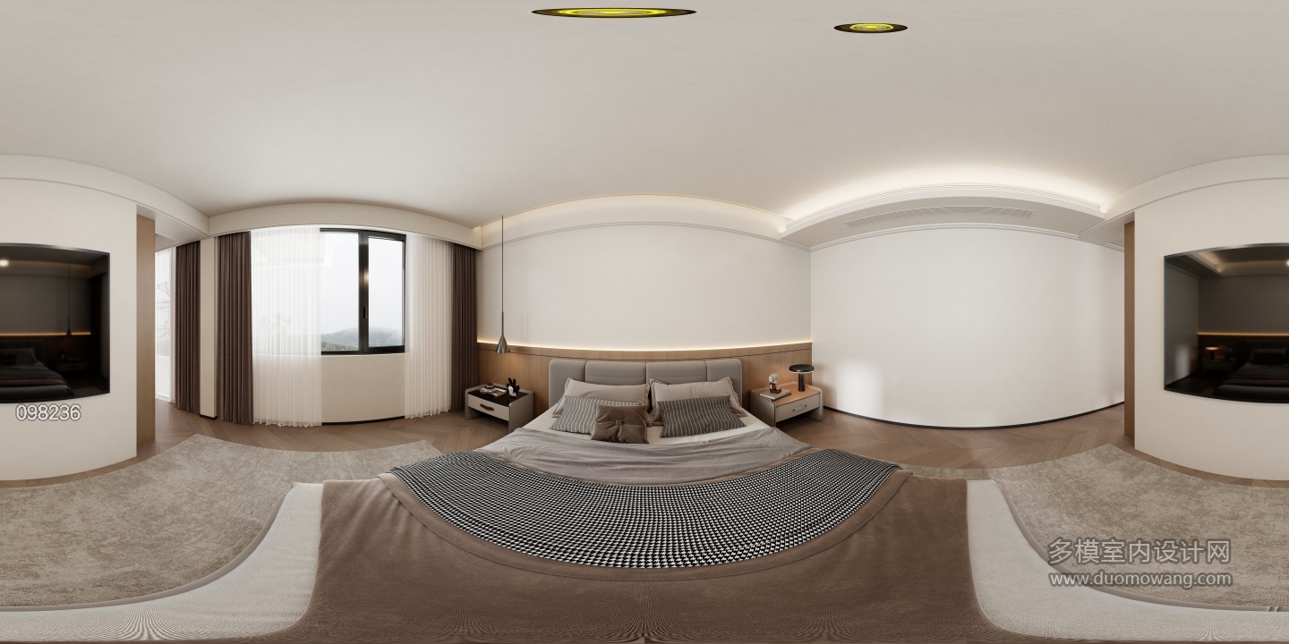 现代二层主卧套房