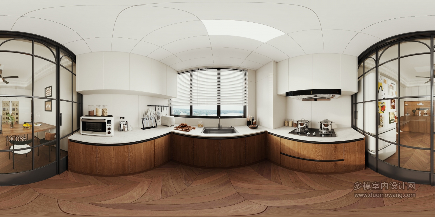 法式中古厨房全景