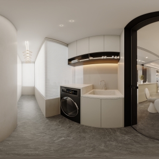 现代轻奢阳台全景