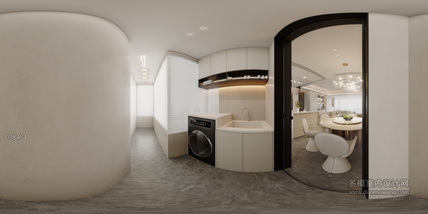 现代轻奢阳台全景