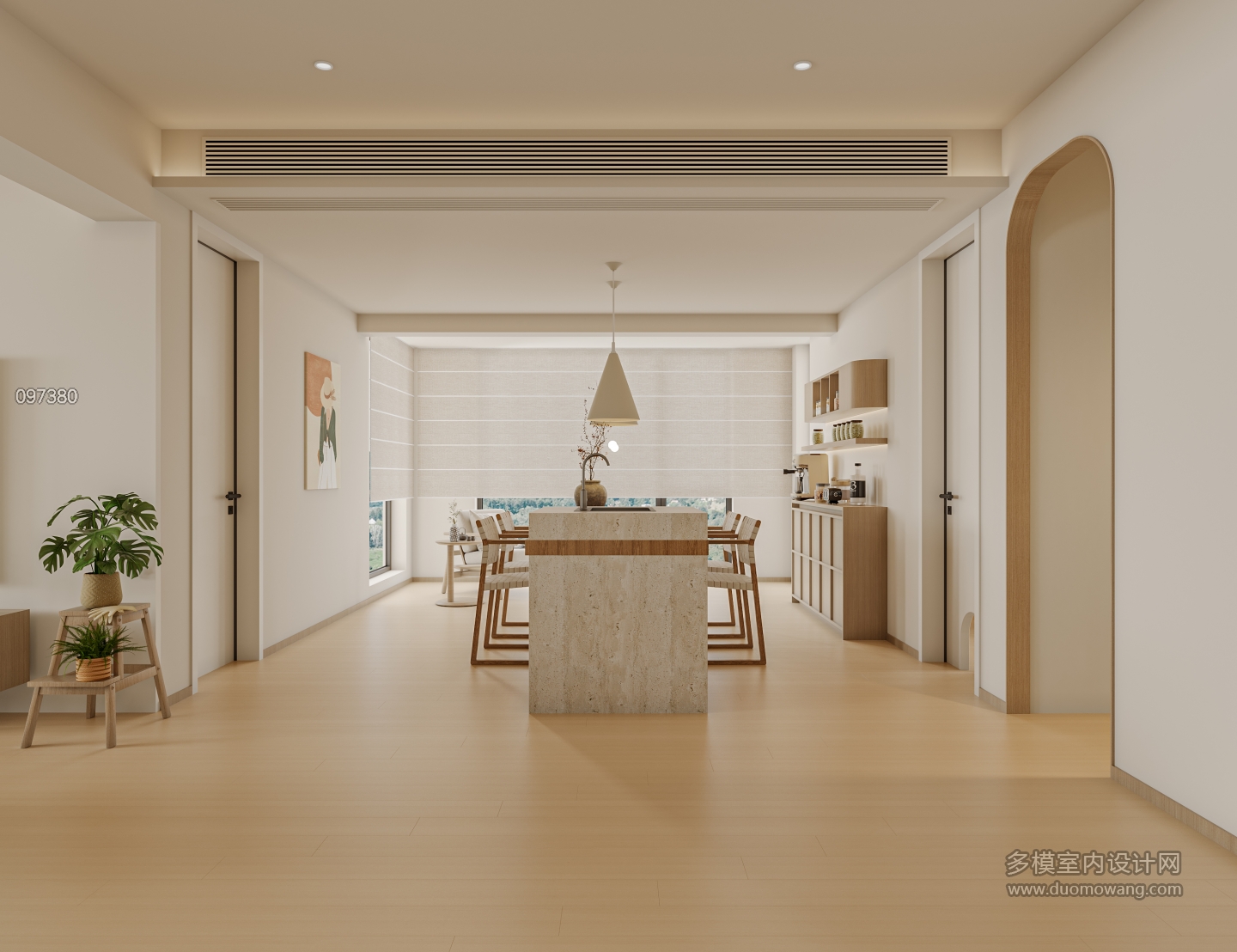 奶油风平层餐厅