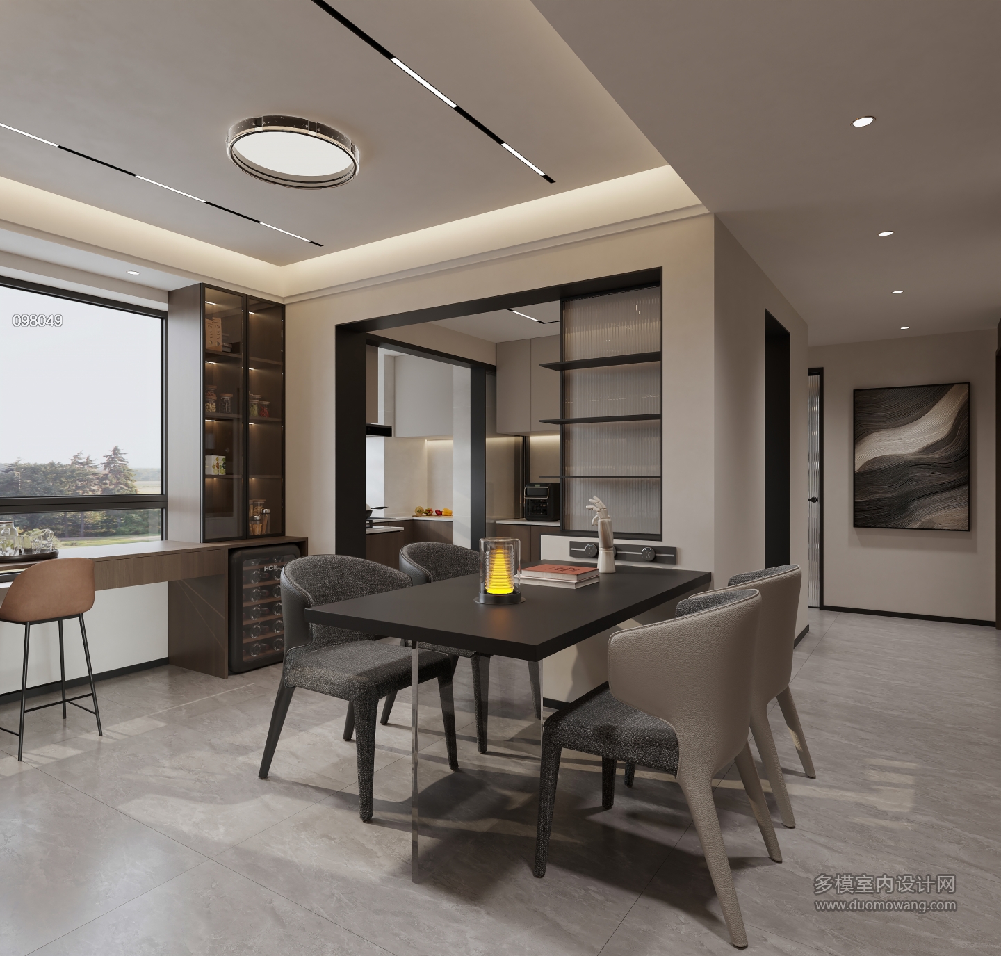 现代意式 餐厅 单张