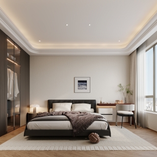 现代轻奢次卧特写