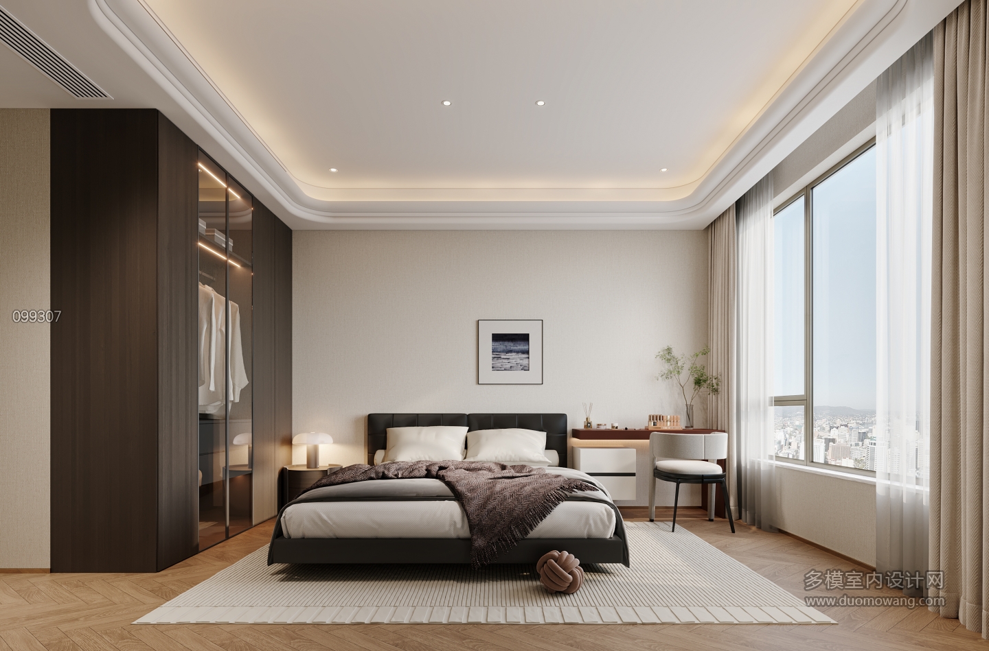 现代轻奢次卧特写