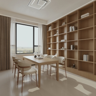 现代二楼 公共书房 单张