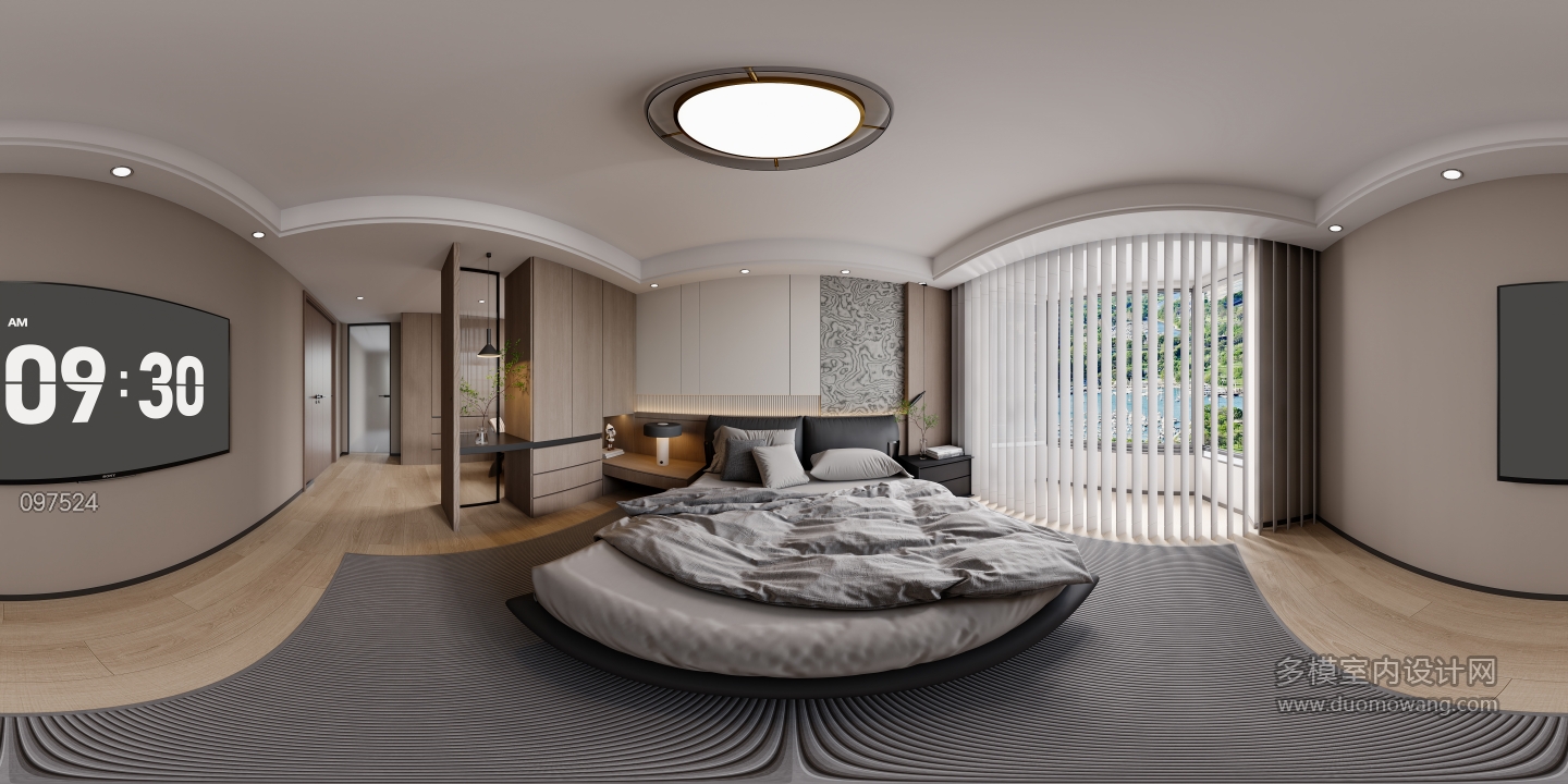 意式别墅 3楼卧室全景