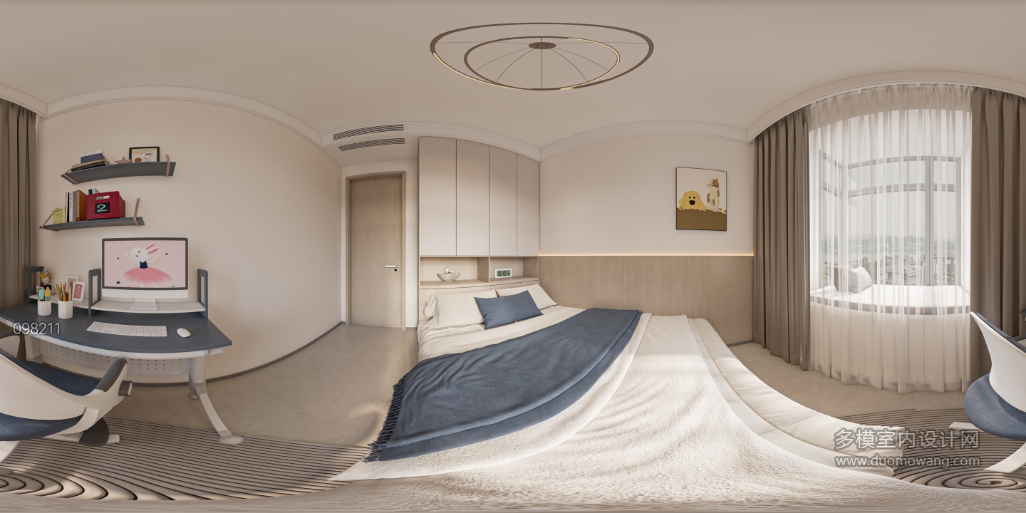 现代儿童房全景
