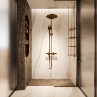 现代公共淋浴间