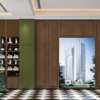 现代售楼部大厅单张2