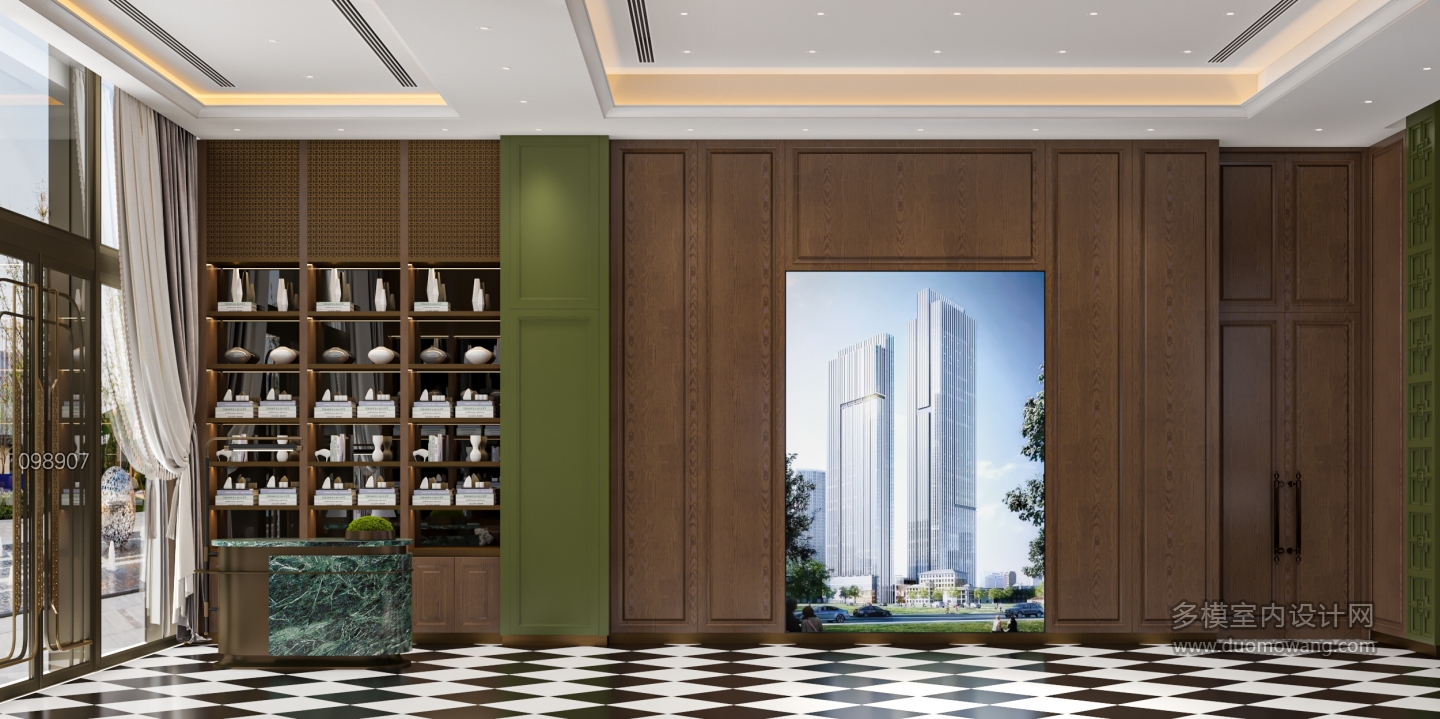 现代售楼部大厅单张2