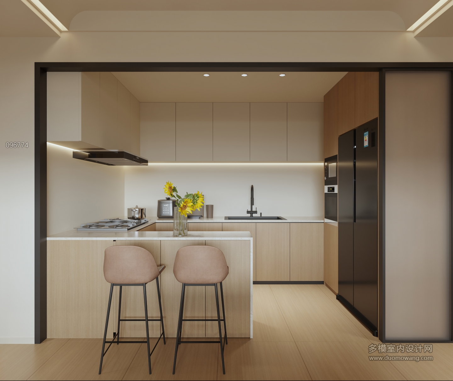 一楼 现代 厨房 单张