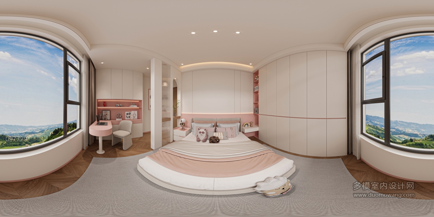 现代卧室女孩房