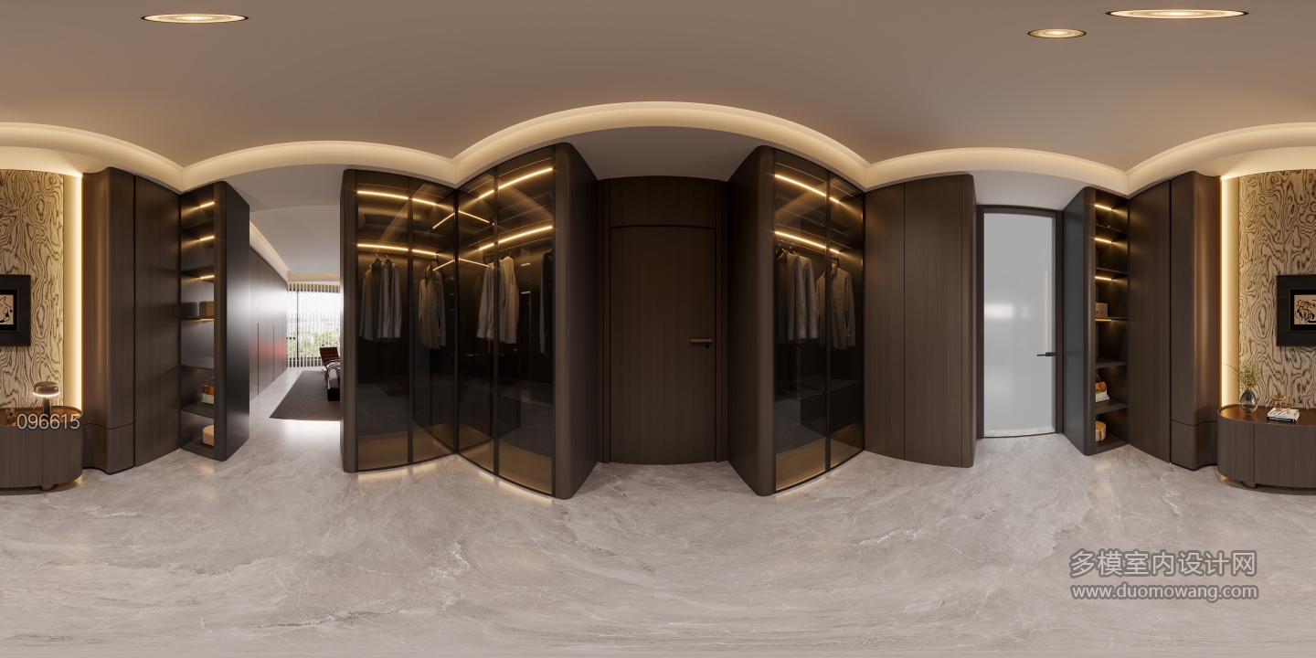 现代衣帽间全景