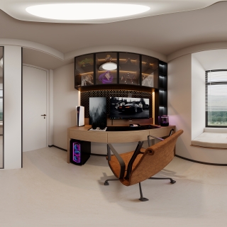 意式衣帽间全景