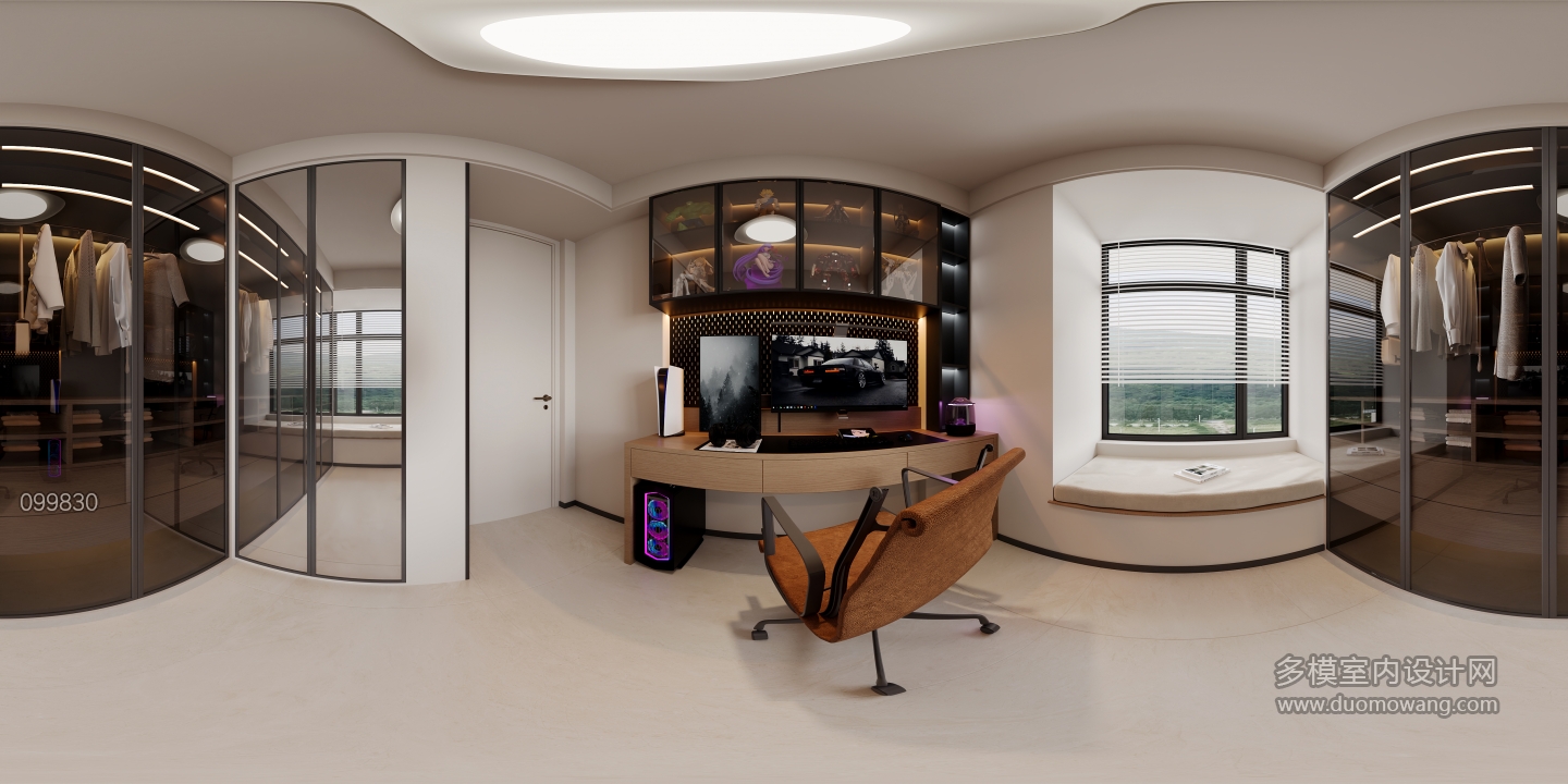 意式衣帽间全景