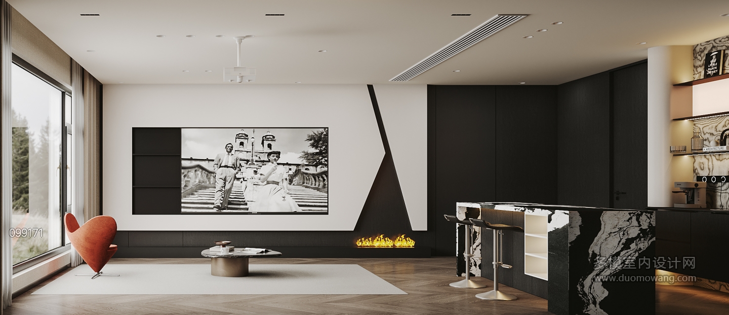 现代-客厅特写3