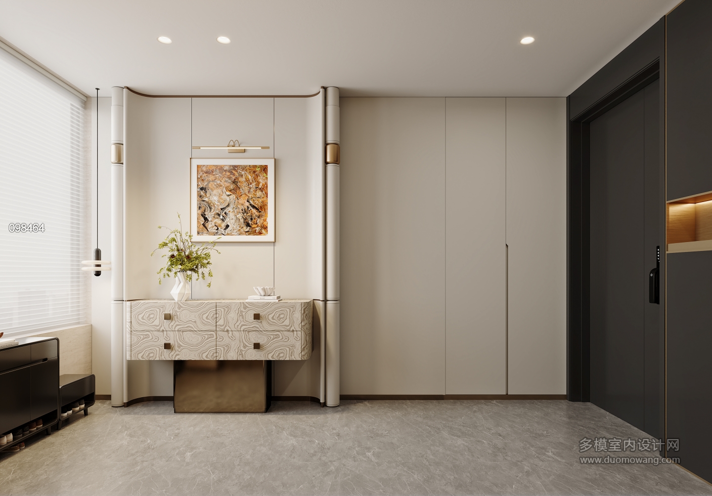 现代轻奢门厅特写