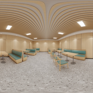 原木风面馆包间