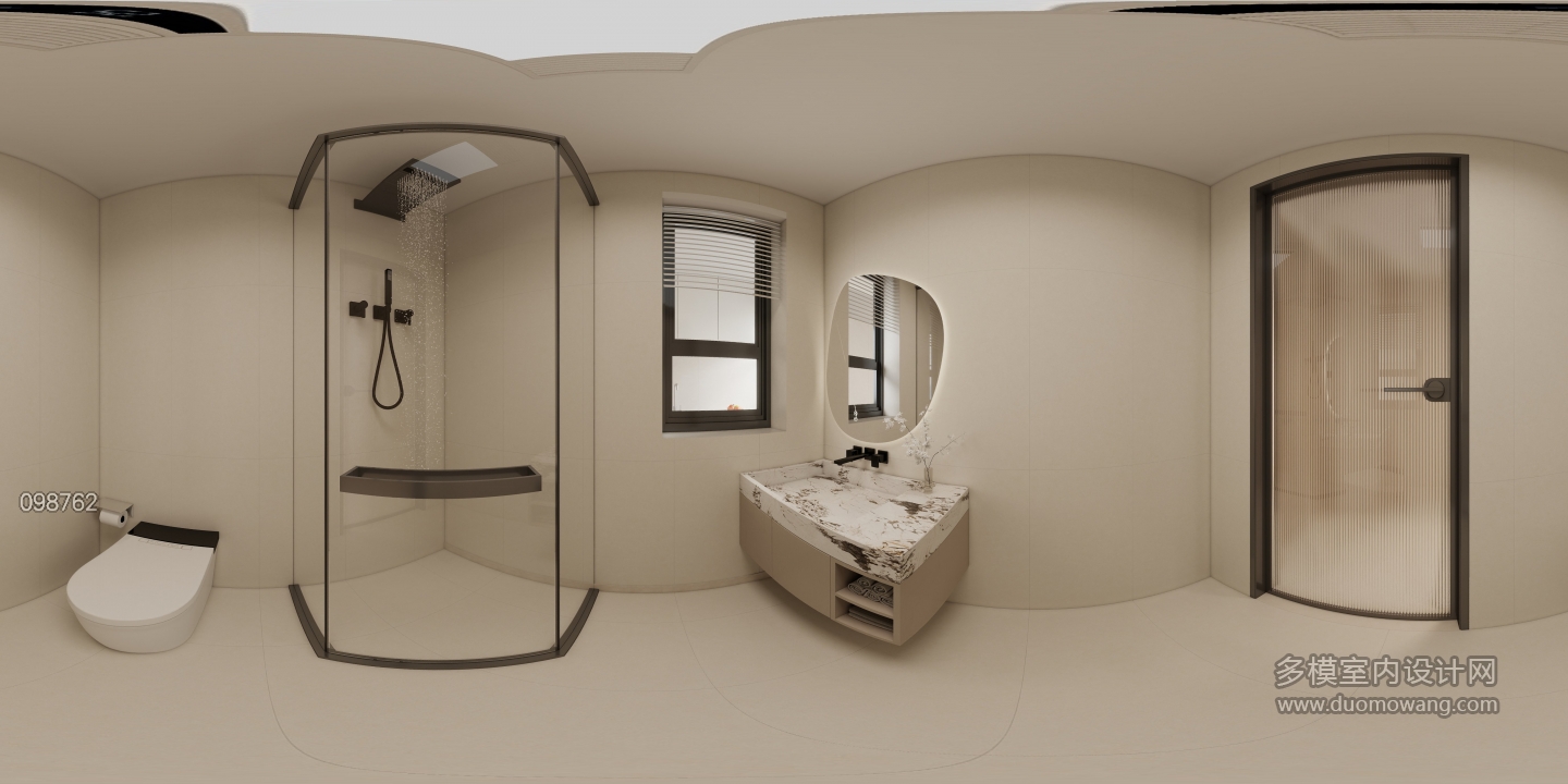 奶油原木卫生间