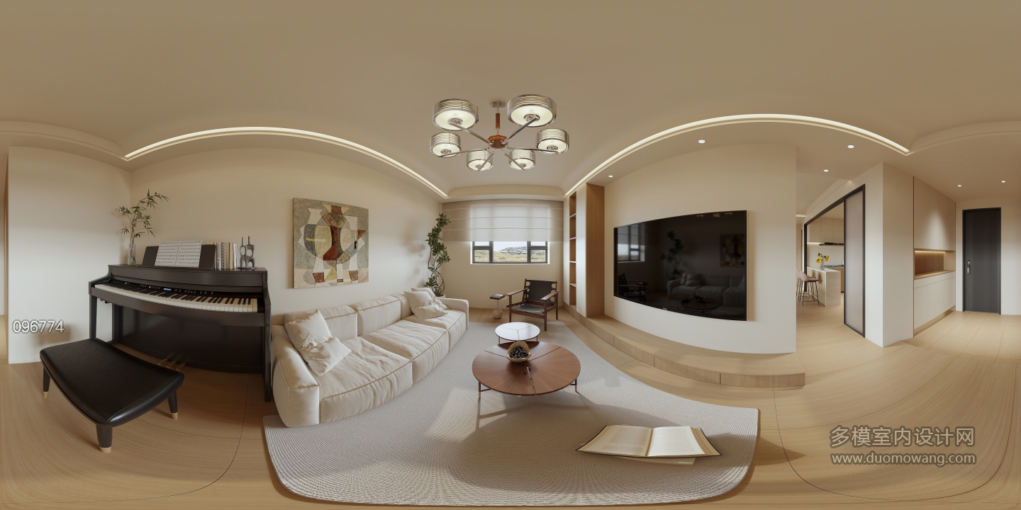 一楼 现代 客厅 全景