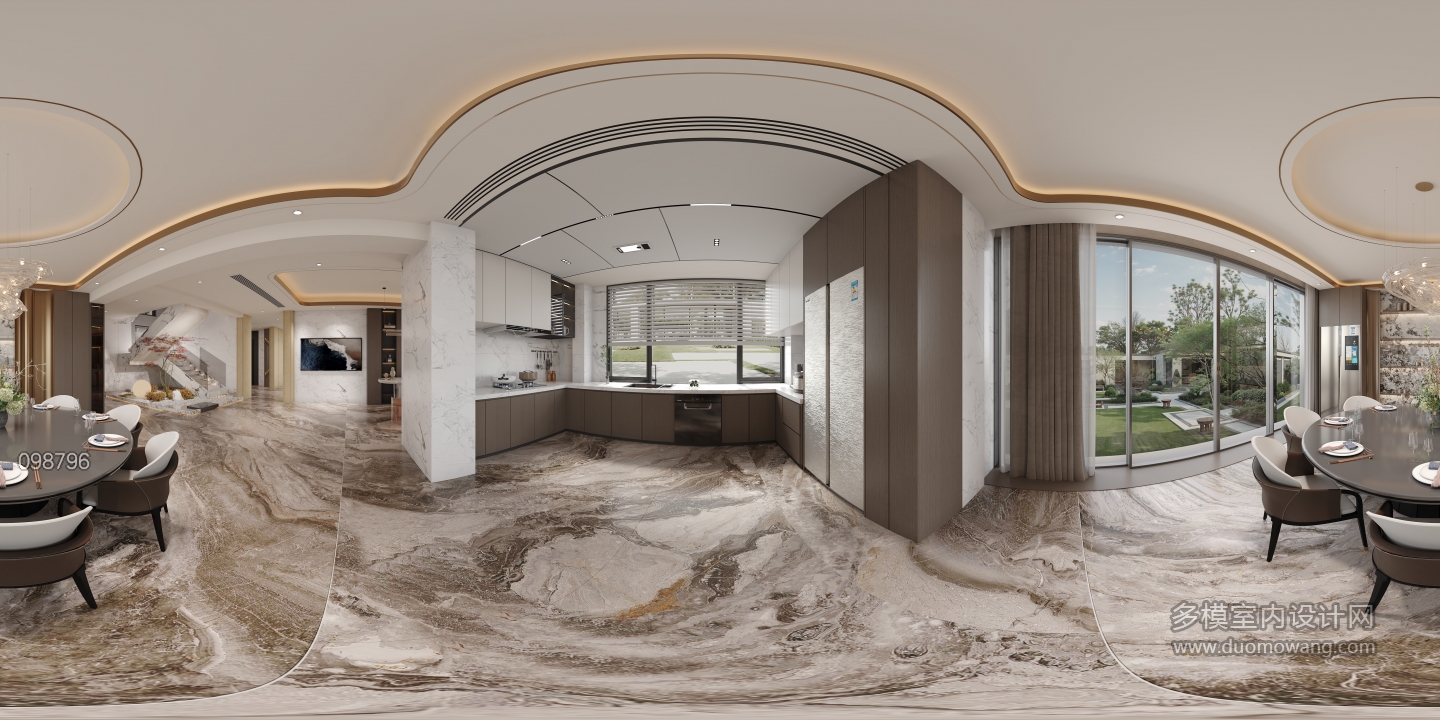 意式轻奢 餐厅全景