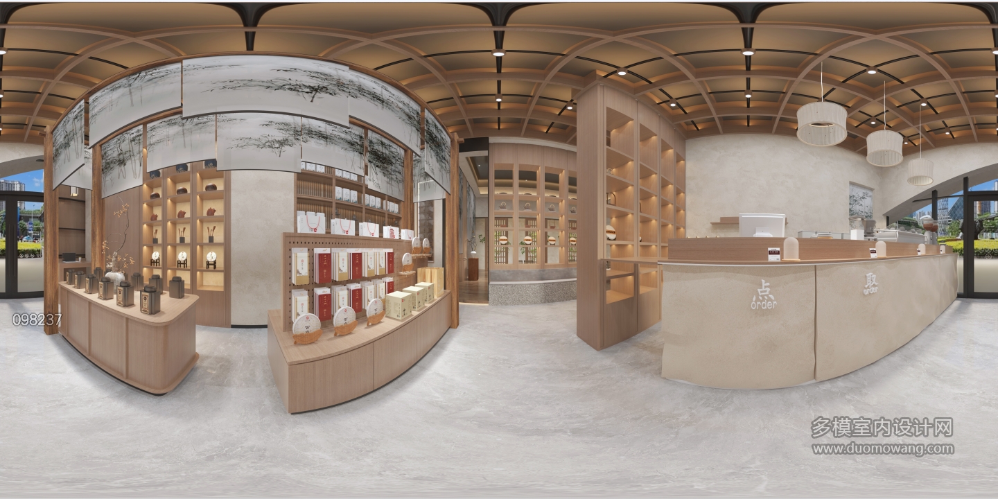 新中式_大厅全景_