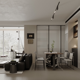 现代客餐厅特写