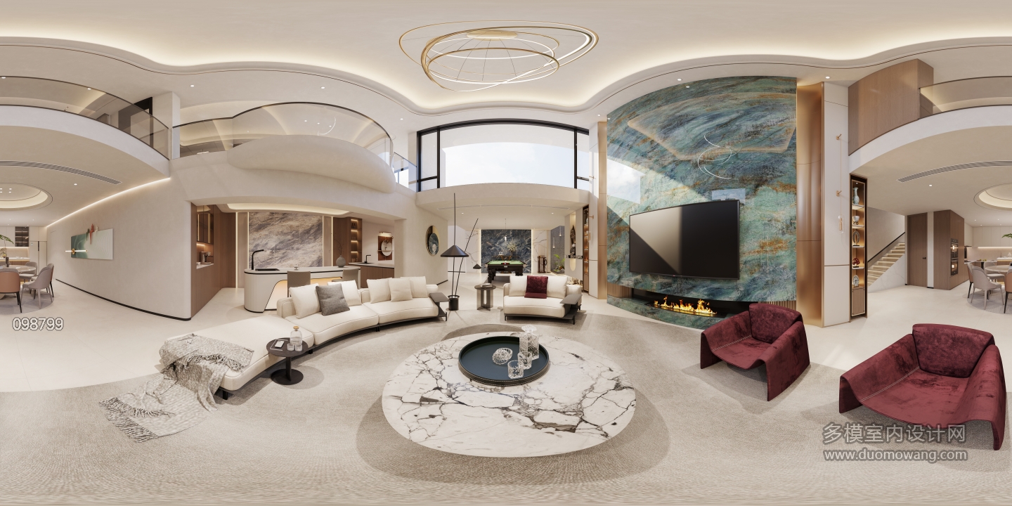 1地下室客餐厅全景