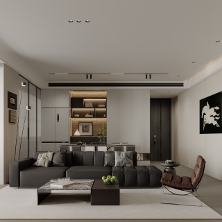 现代客餐厅特写