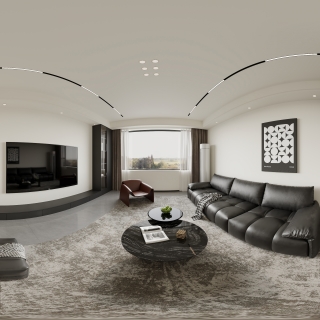 现代 客餐厅 全景