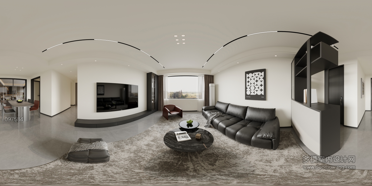 现代 客餐厅 全景