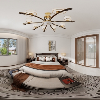 新中式三楼卧室