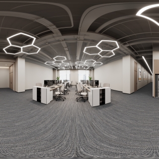 现代开放办公全景