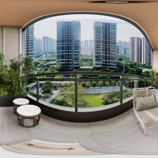 中古风 阳台全景