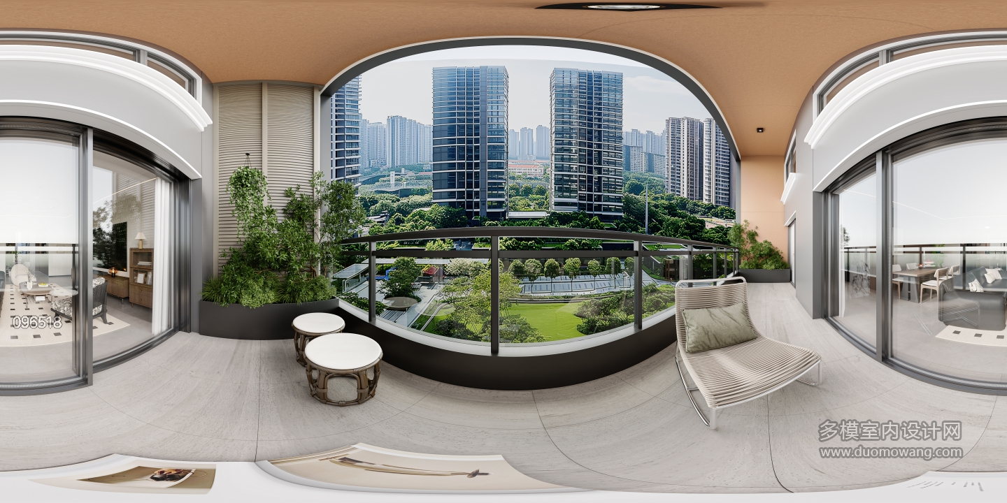 中古风 阳台全景