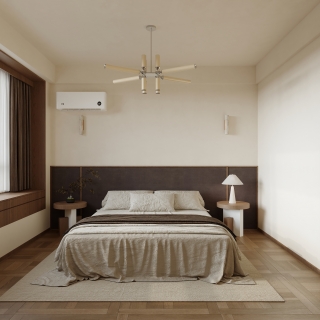 现代 中古风 主卧 单张1